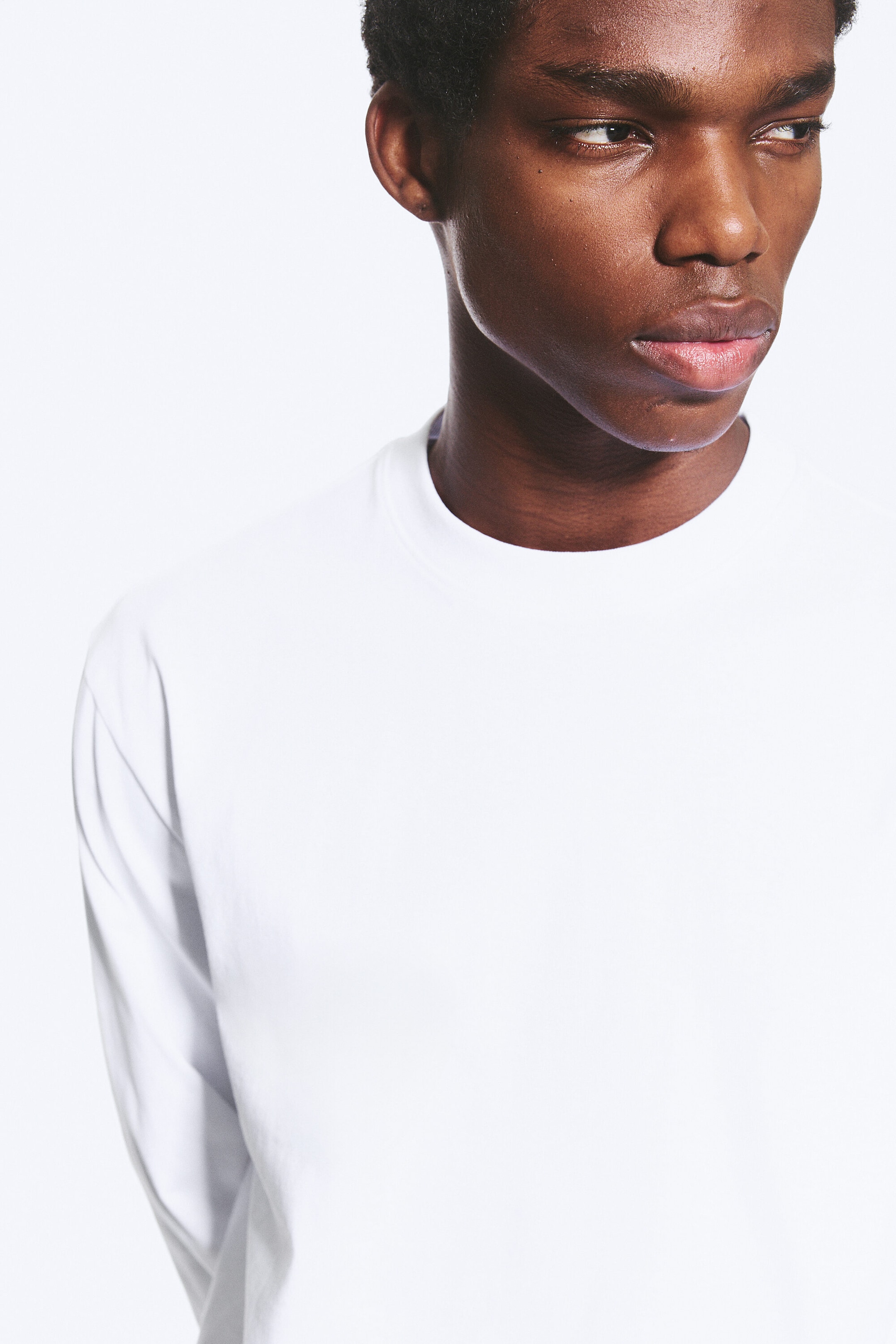 Weiß - Longsleeve mit lockerer Passform - 2