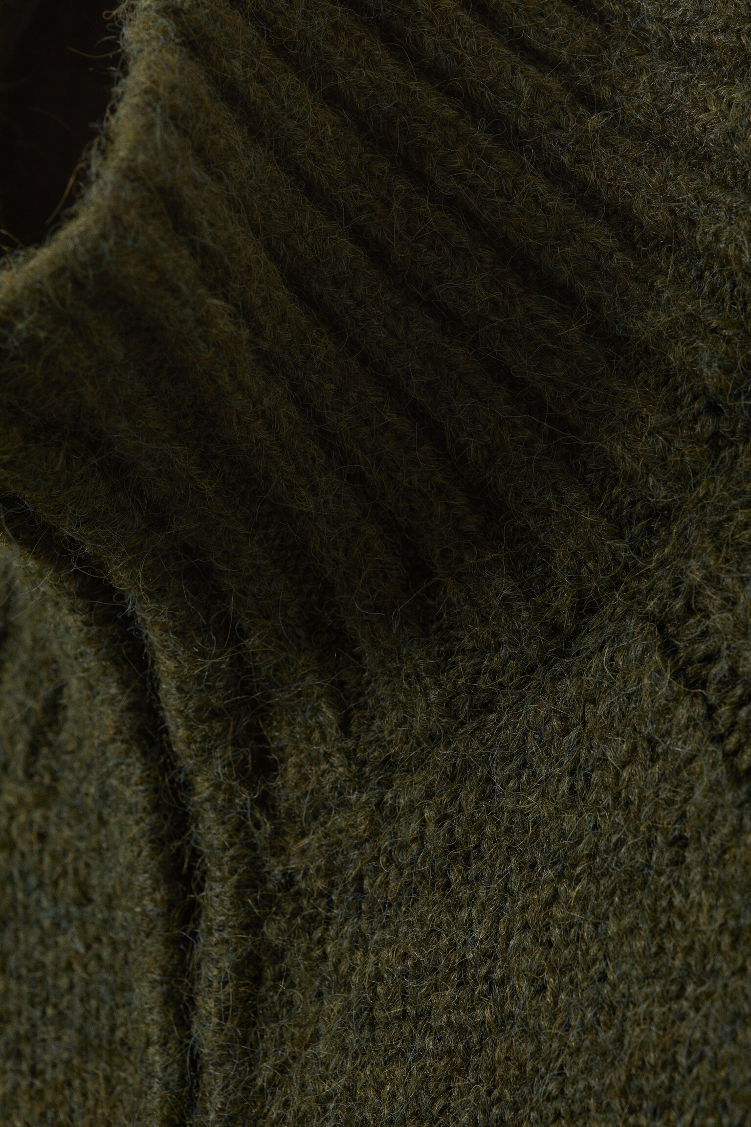 Soft Knitted Fitted Zip Cardigan - Dark Mossy Green/Grey Melange/Black & Grey Stripes/Bright Orange - 5