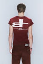 Zonverbleekt donkerrood - CM x LB uniseks T-shirt met korte mouwen - 2