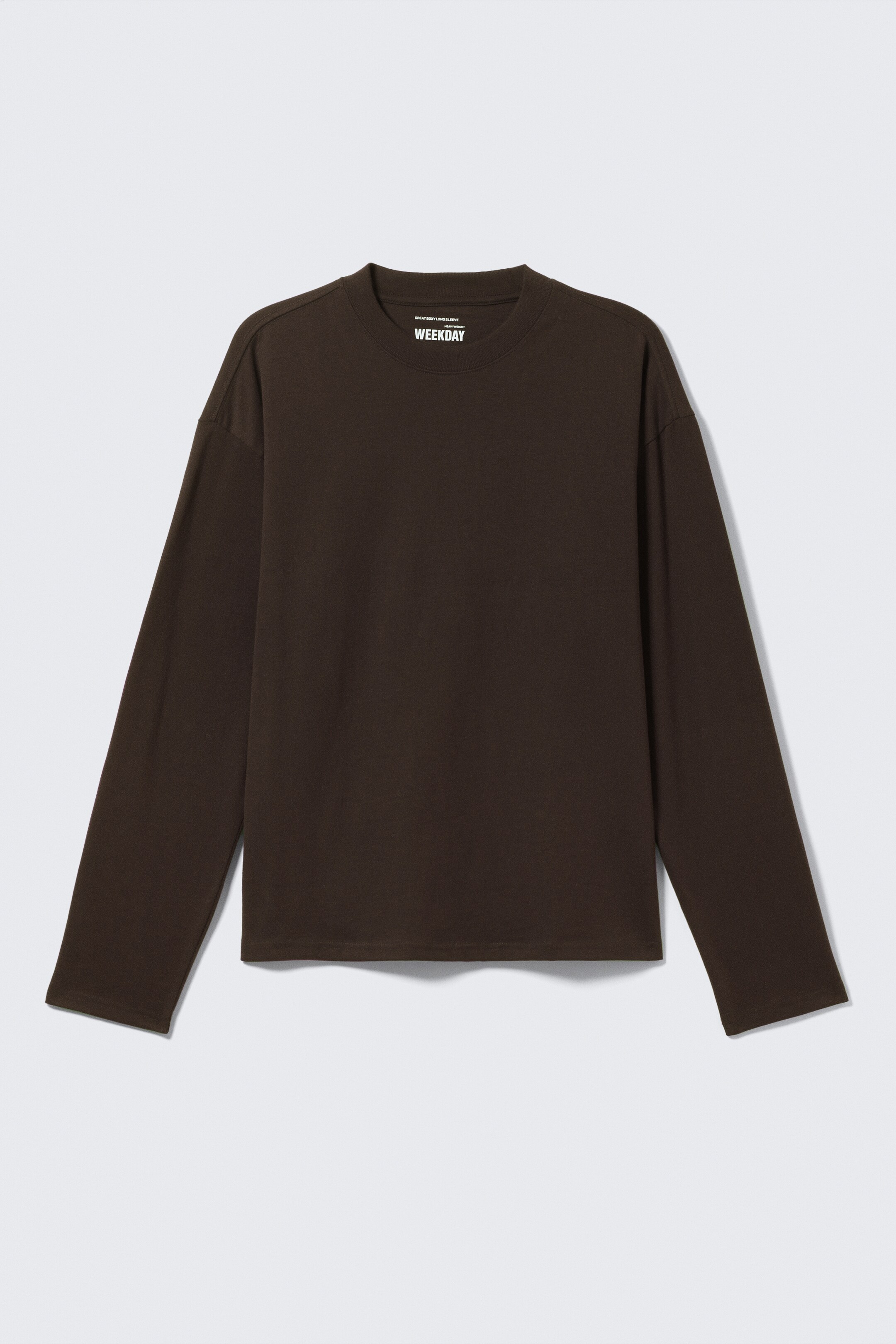 Ingrandisci l'immagine: Great Boxy Long Sleeve T-shirt - Dark Brown - UOMO | H&M CH 7