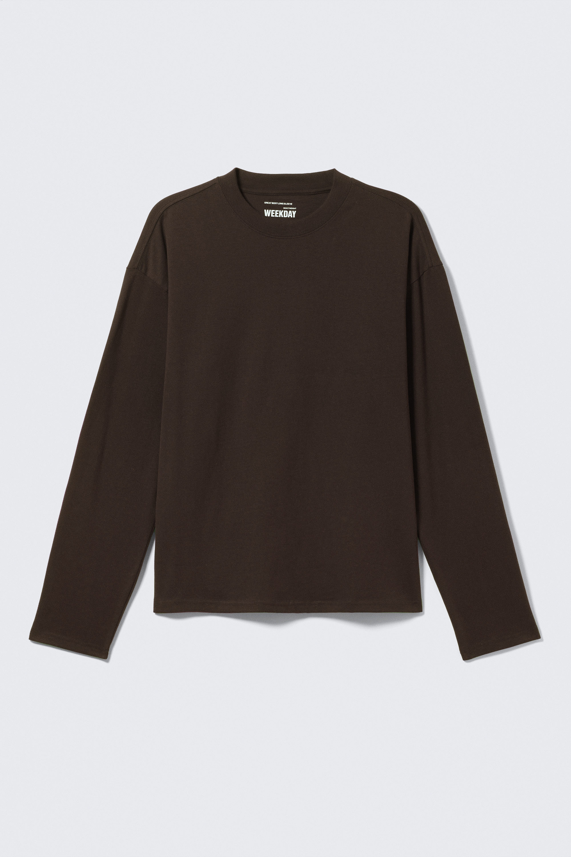 Dark Brown - Great Boxy Long Sleeve T-shirt - 0