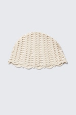 Light Beige - Crochet Cotton Skull Cap - 0