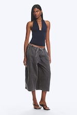 Dunkelblau - Tief sitzendes Neckholder-Top - 2