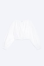 Dusty White - Balloon Sleeve Blouse - 4