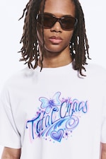 White - Total Chaos - Boxy Printed Graphic T-shirt - 1