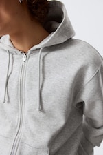 Grau meliert - Klassischer Zip-Hoodie - 1