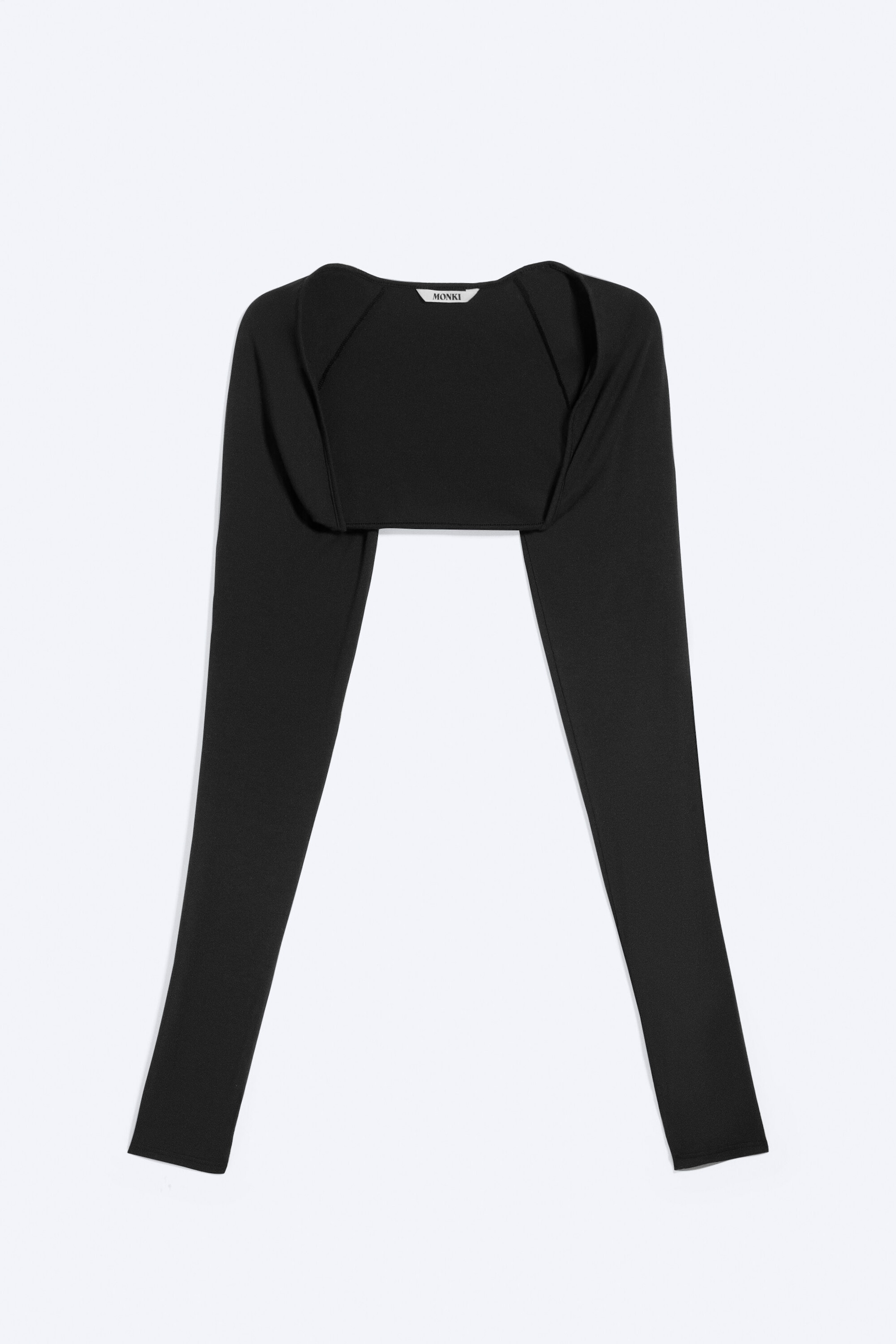 Svart - Figurnær jerseybolero - 4