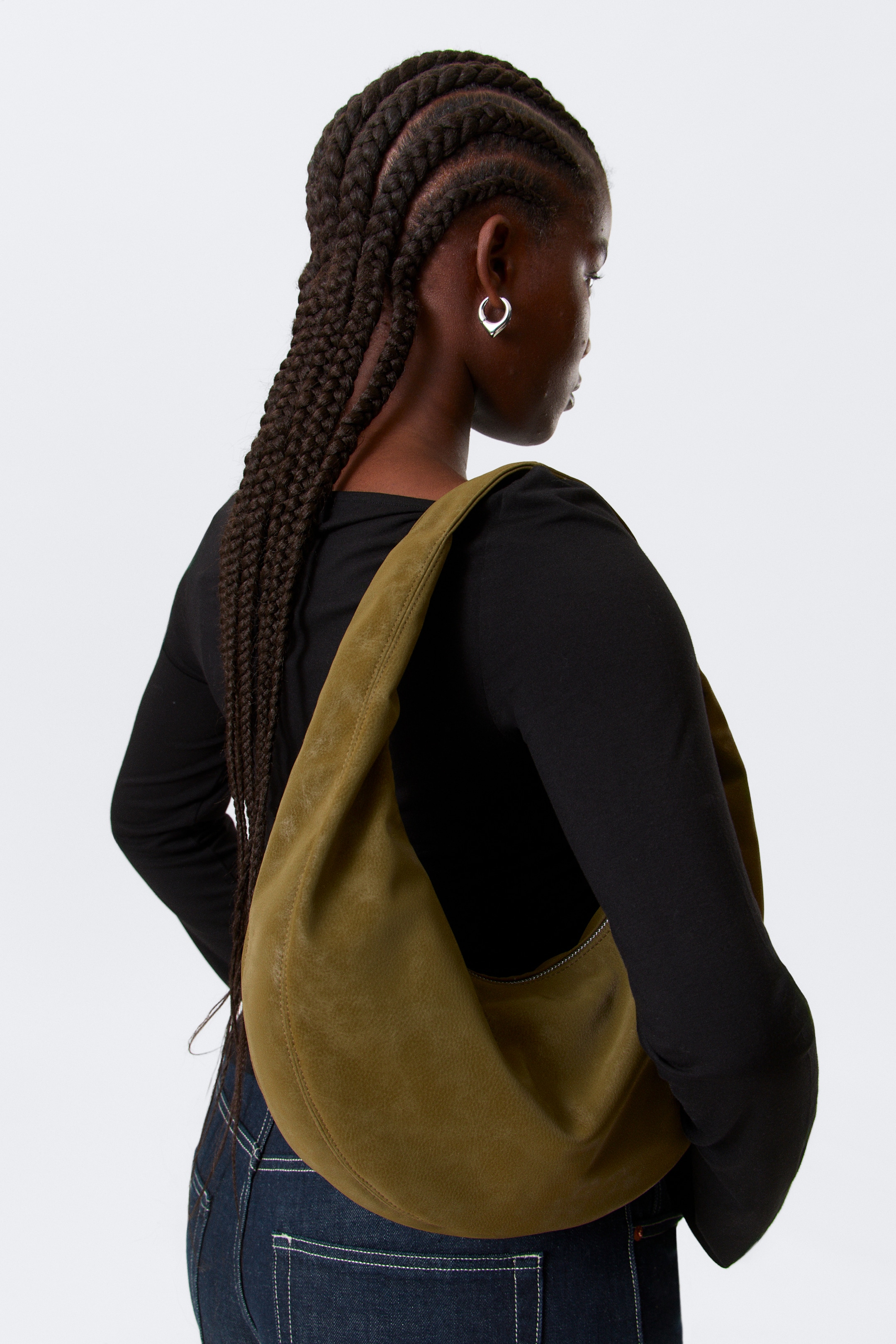 Agrandir l'image: Sac à bandoulière arrondi moyen - Vert kaki foncé - FEMME | H&M BE 1