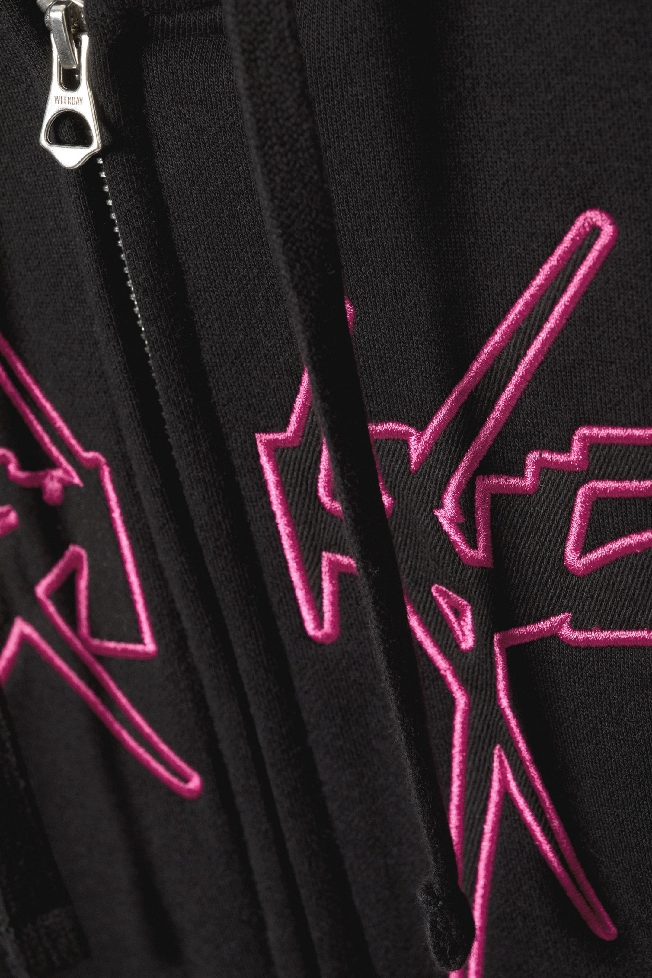 "Spike Error"-Logo - Kastiger Hoodie mit Reißverschluss und Print - 1