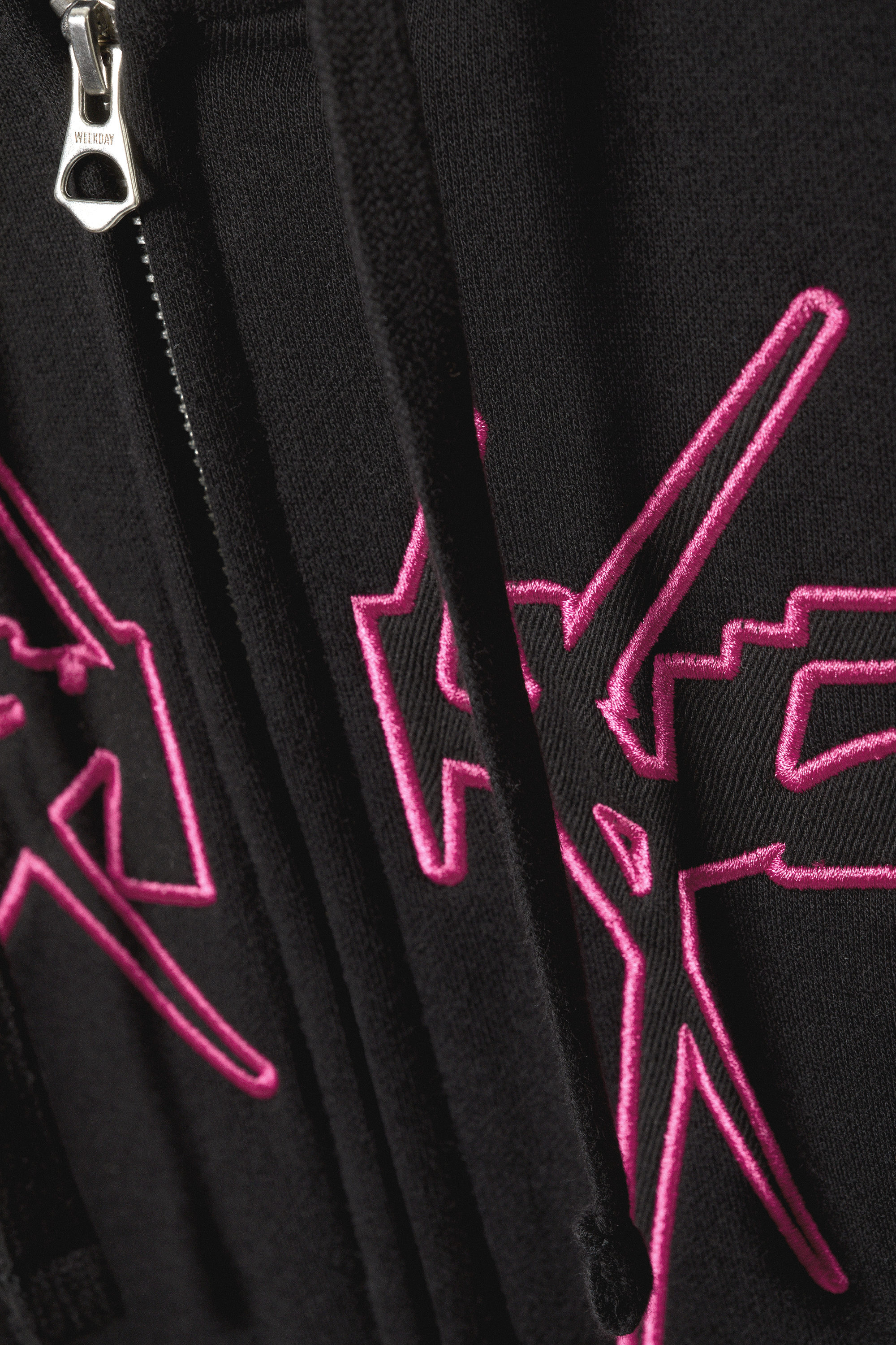 boxy graphic zip hoodie - Spike Error Logo | Weekday GB boxy graphic zip hoodie - Spike Error Logo | Weekday GB