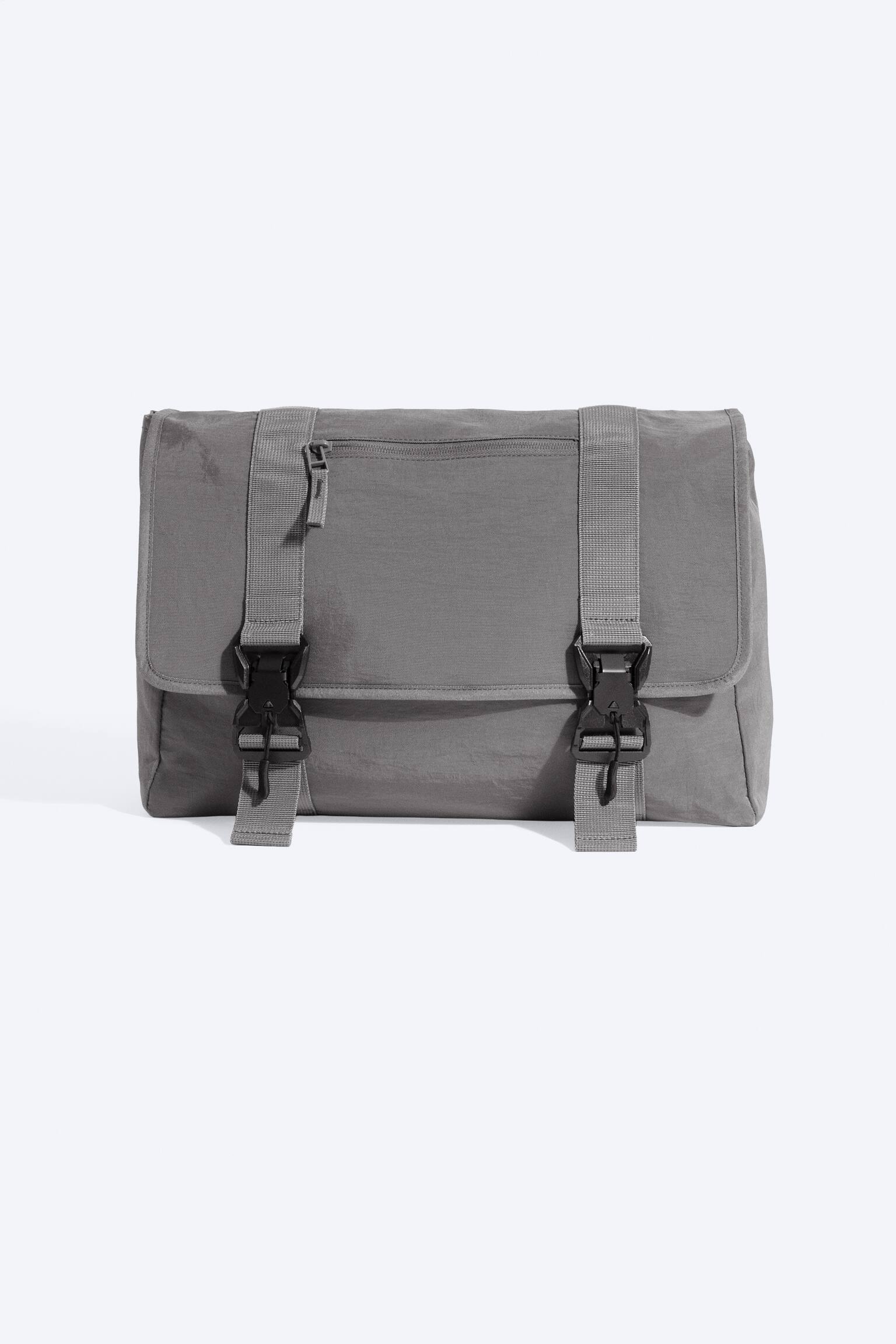 Duża torebka crossbody - Grey/Czarny