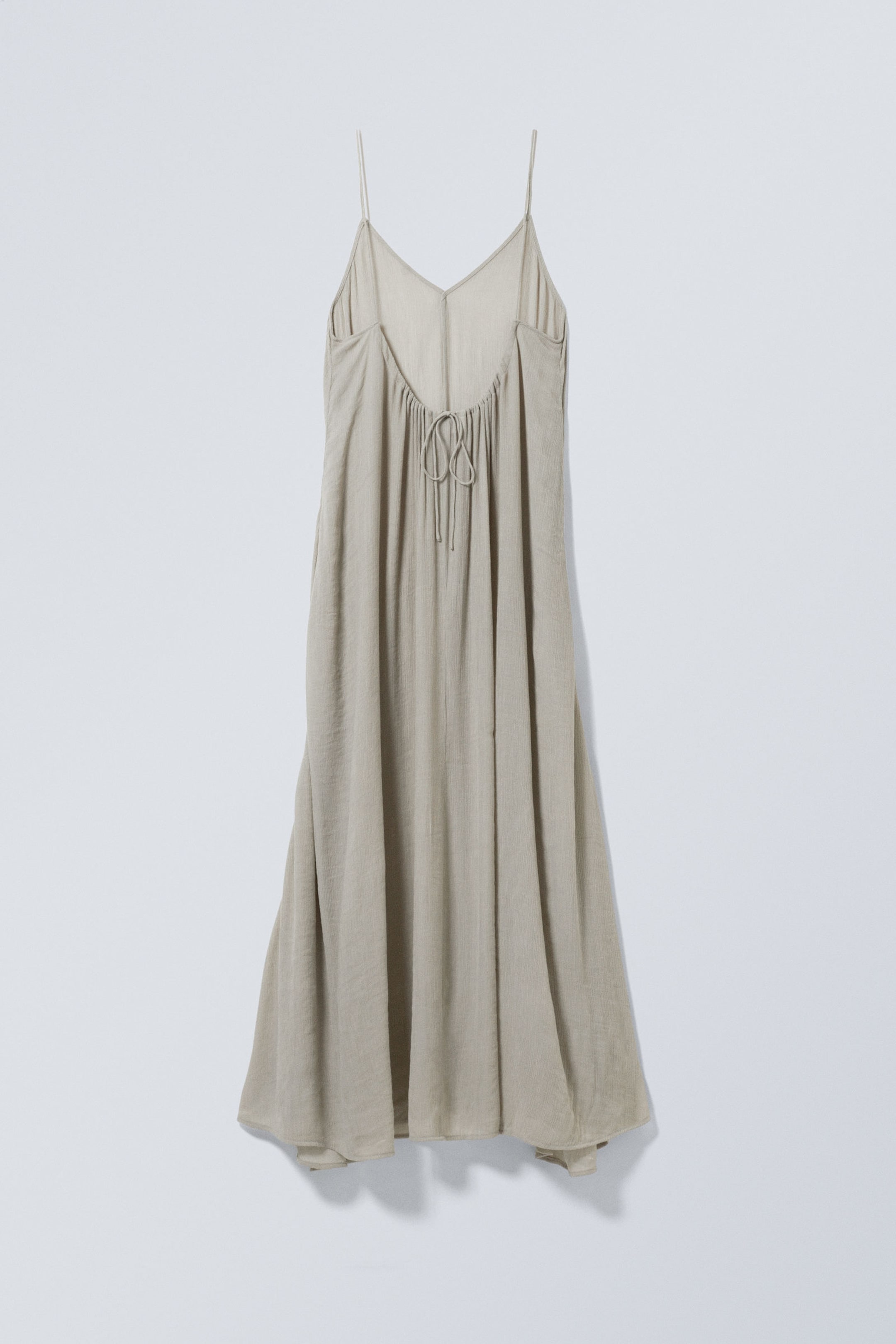 Staubiges Weiß - Fließendes Maxikleid - 2