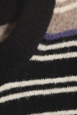 Svart/Beige randig - Avslappnad jumper i ullblandning - 6
