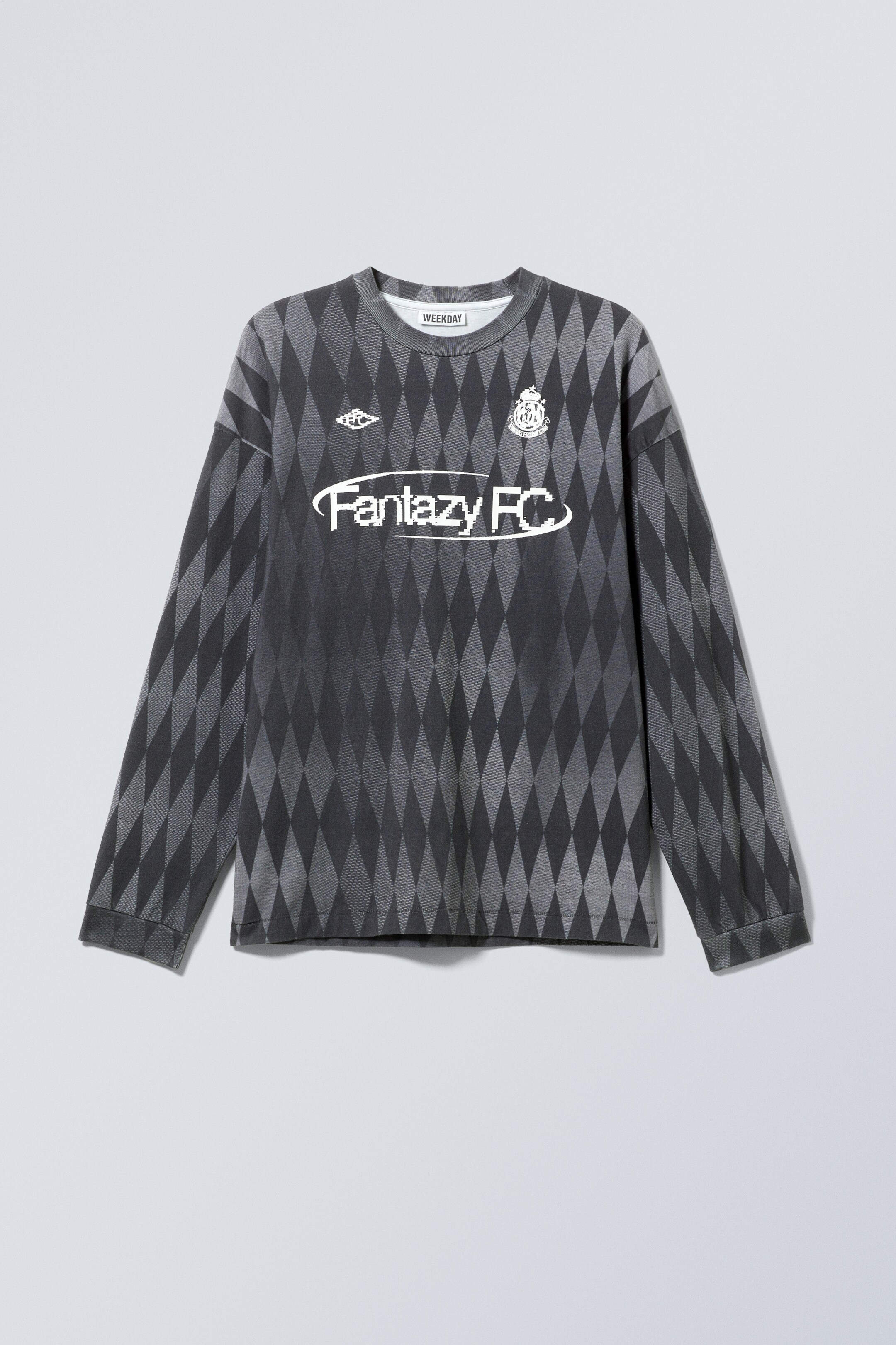 Ver imagem maior: Camisola de mangas compridas solta com gráfico - Cinzento escuro - Fantazy FC - HOMEM | H&M PT 2