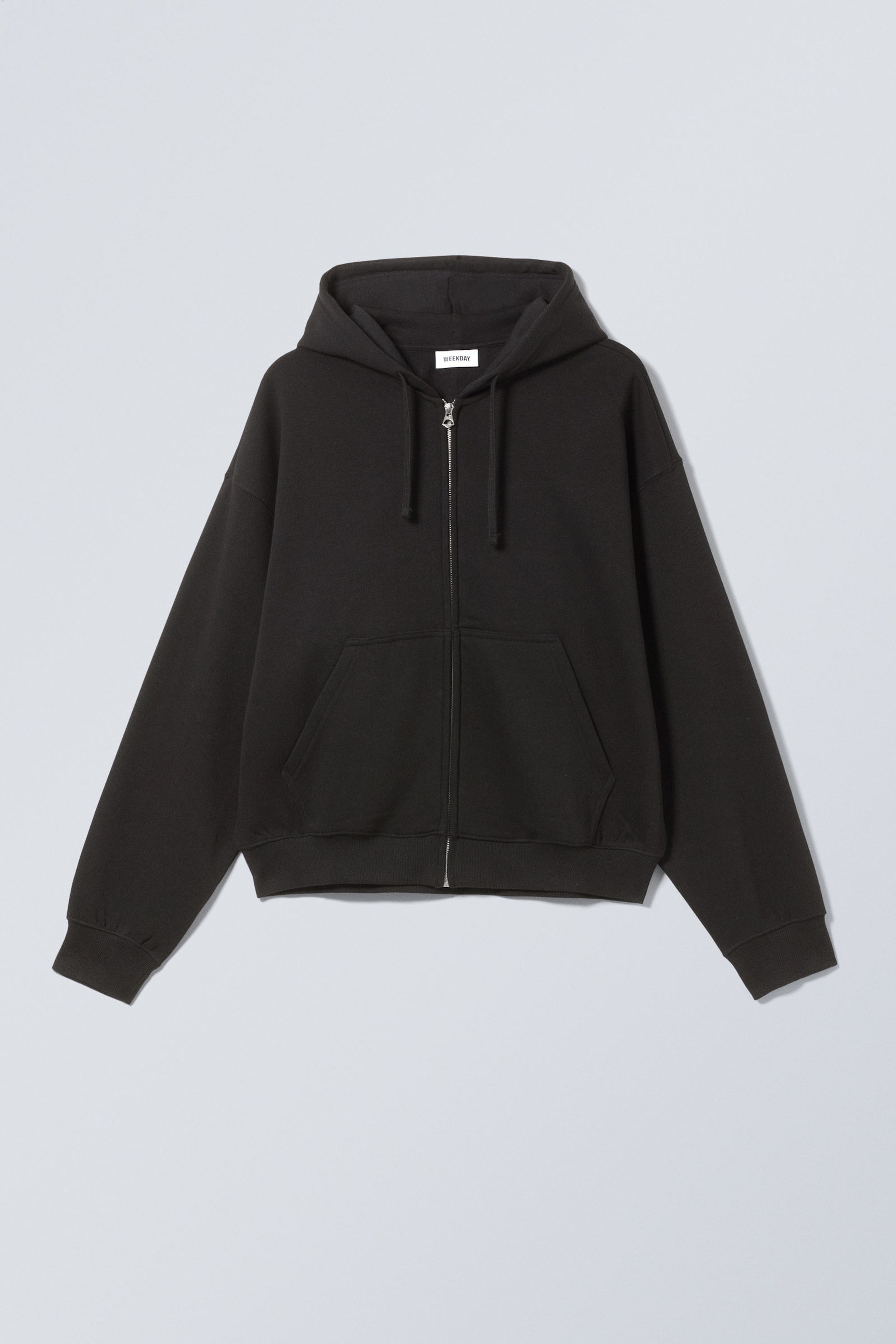 Asxll - Kastiger Hoodie mit Reißverschluss und Print - 0