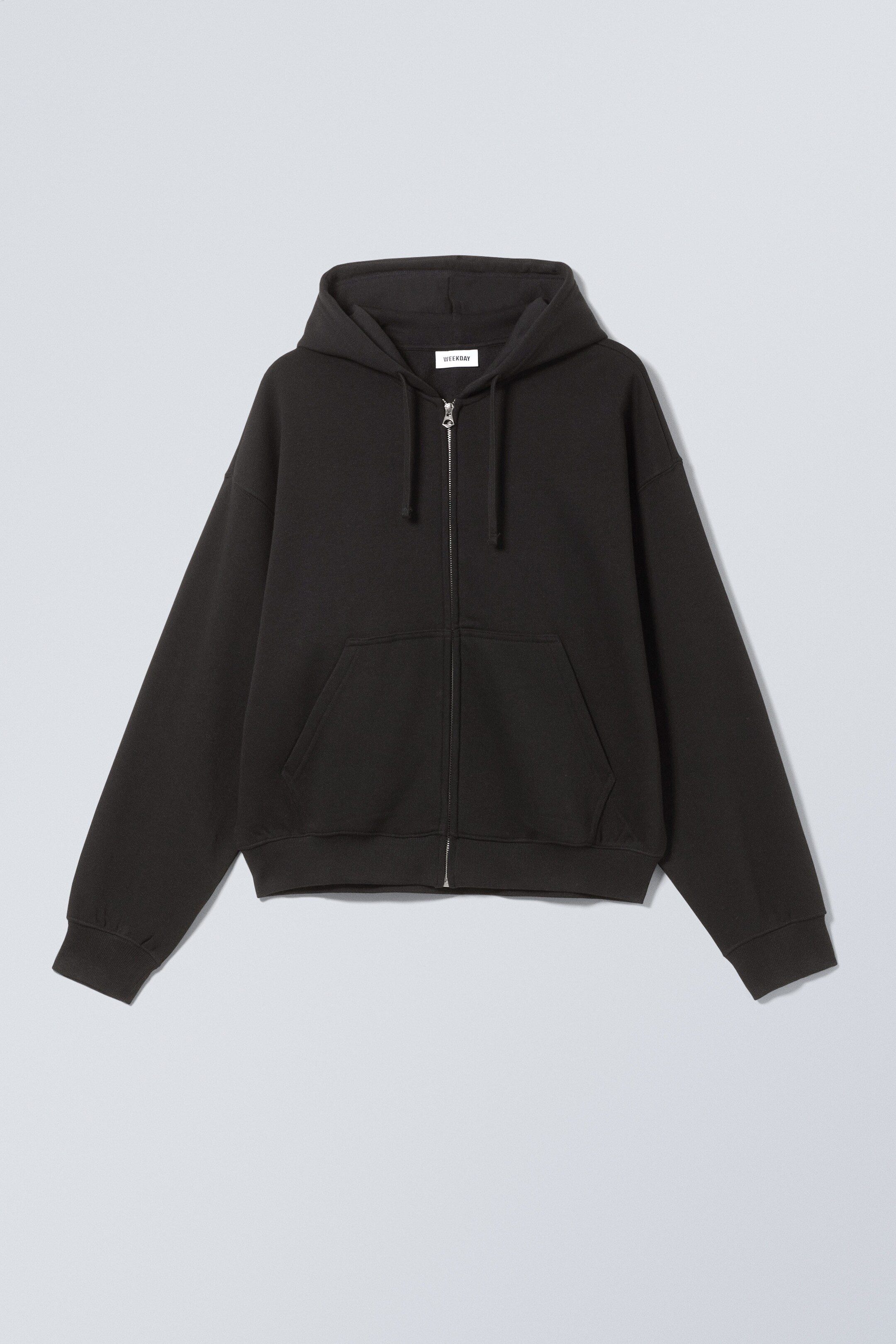 Asxll - Sweat à capuche carré zippé graphique - 0