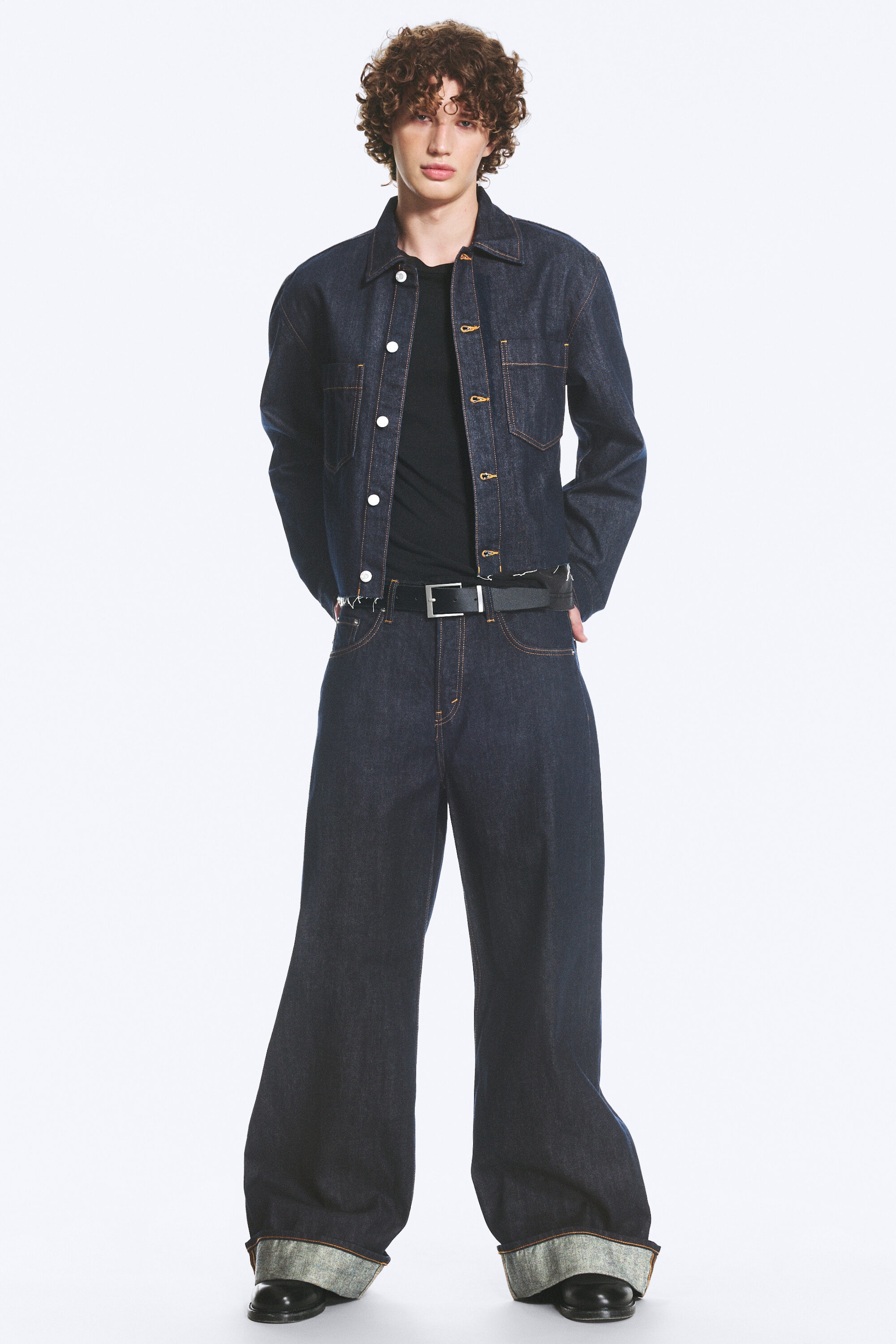 Blue Rinse – mørkeblå - SOLAR BRETTBAR JEANS MED REGULAR/LOOSE/WIDE PASSFORM, UNISEX - 1