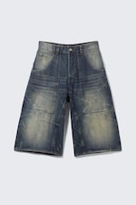 Canyon Blue - Dark Blue - Dunno Unisex Loose Fit Carpenter Jorts - 6