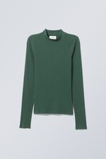 Sea Green - Close Fitted Mock Neck - 0