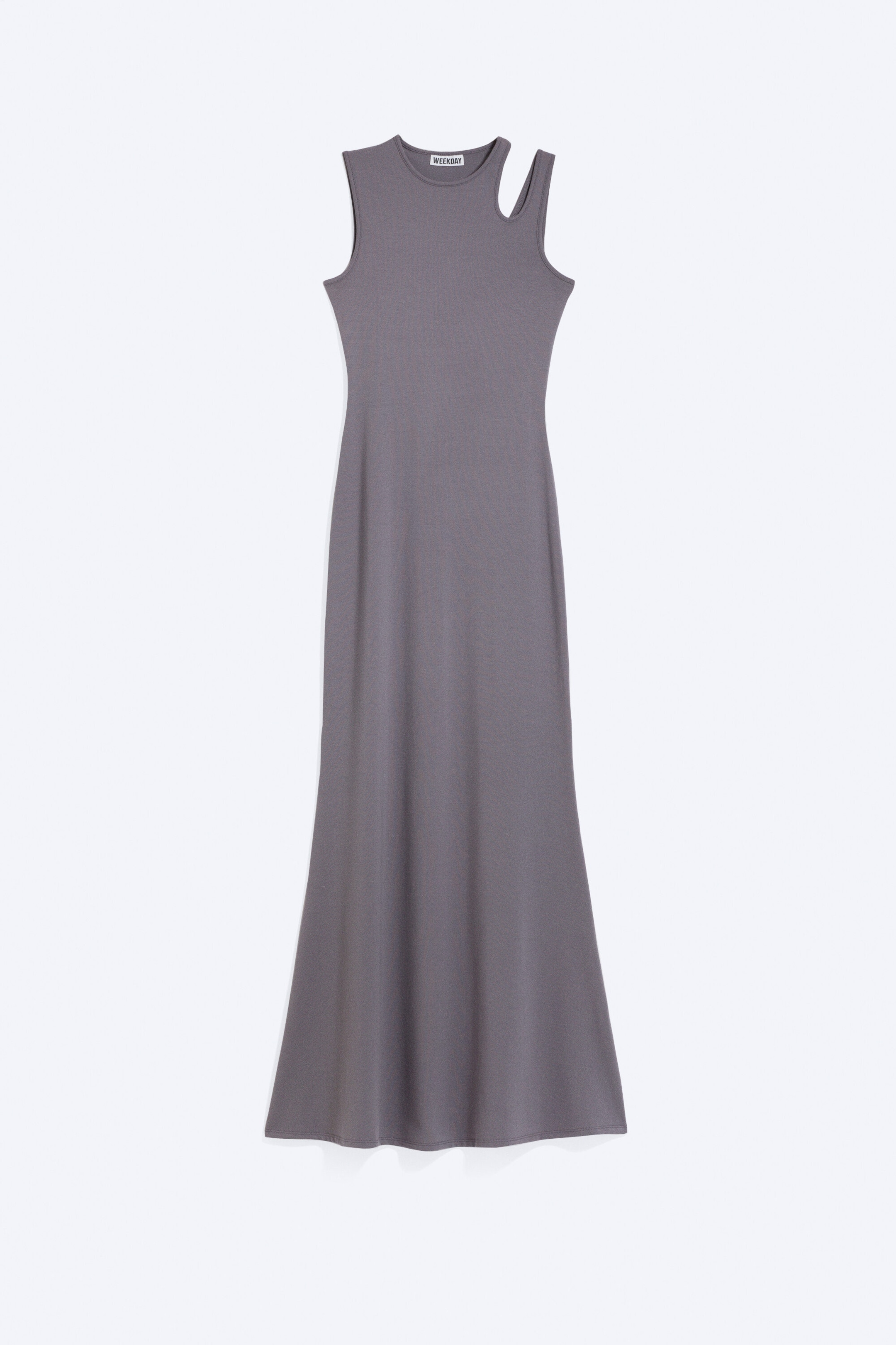 Dusty Purple Grey - Cutout Maxi Dress - 5