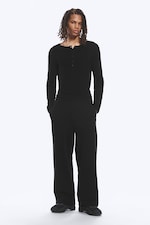 Black - Loose Sweatpants - 0