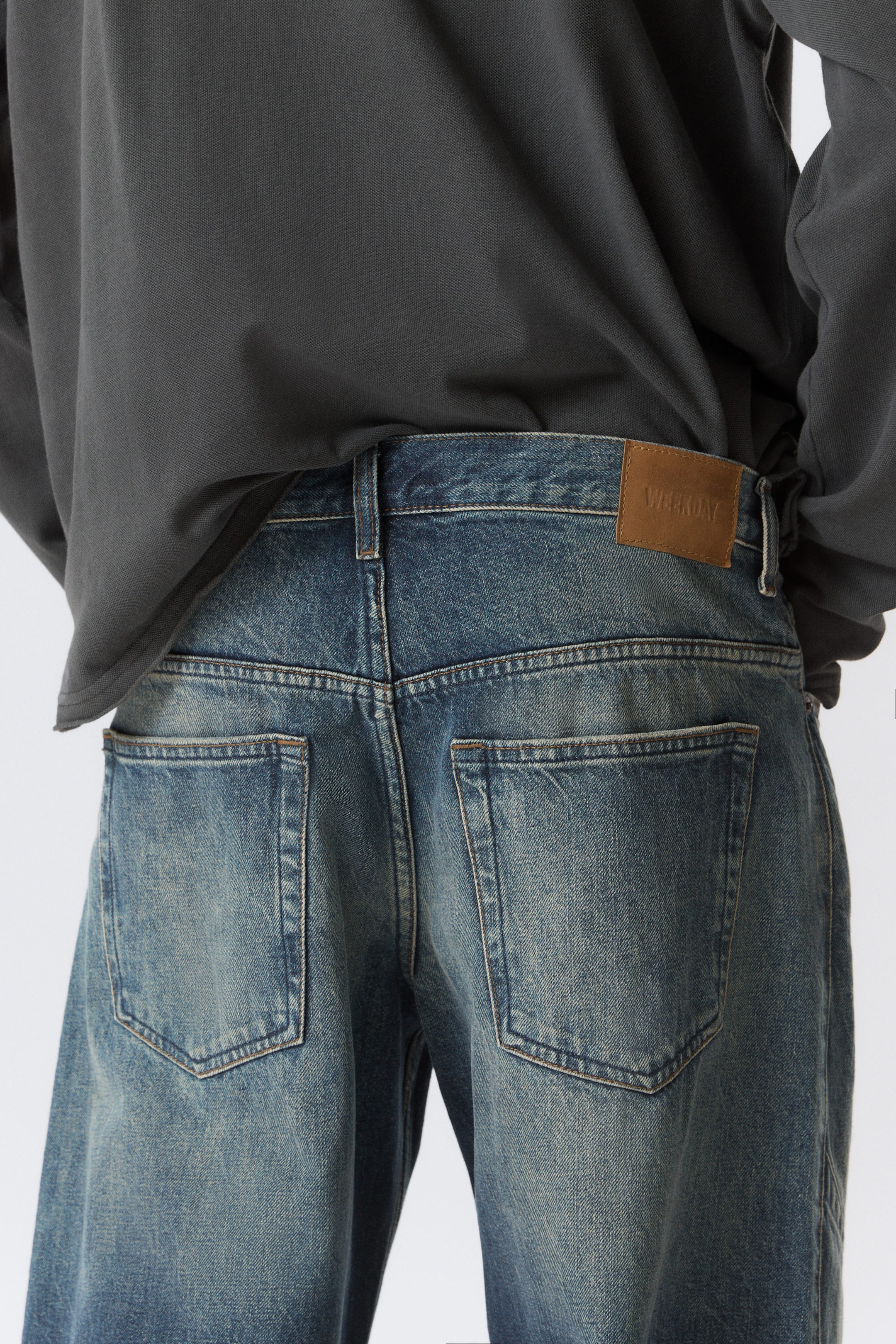 Baltic Blue - Dark Blue - Sculpted Low Rise Loose Tapered Leg Jeans - 3