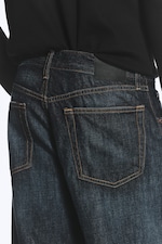 Deep Ocean Blue - Dunkelblau - Solar Regular Waist Loose Wide Unisex Jeans - 4