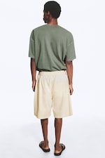 Light Beige - Linen-Blend Shorts - 3