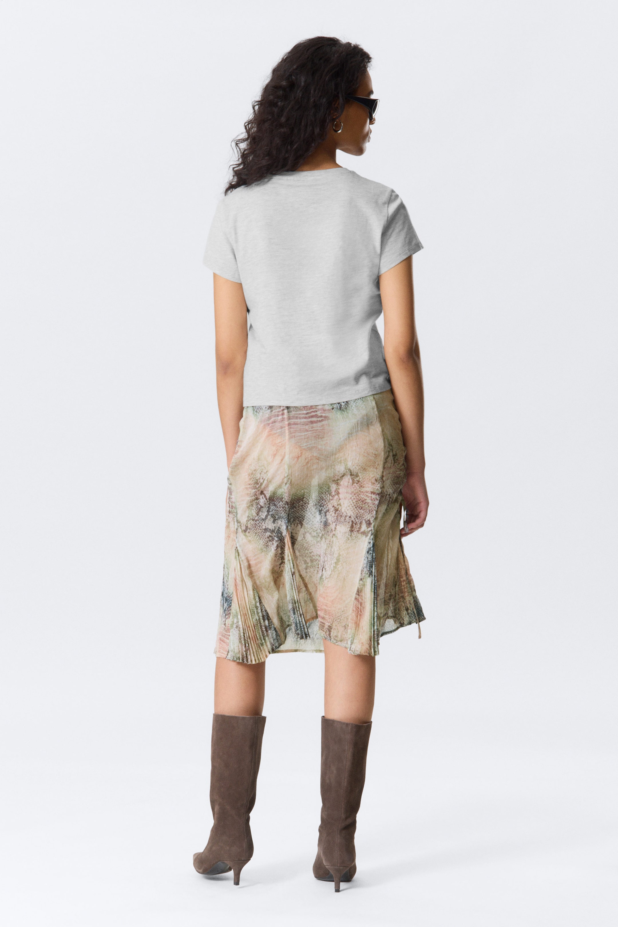 Grey Melange - Regular Fit Mini T-shirt - 2