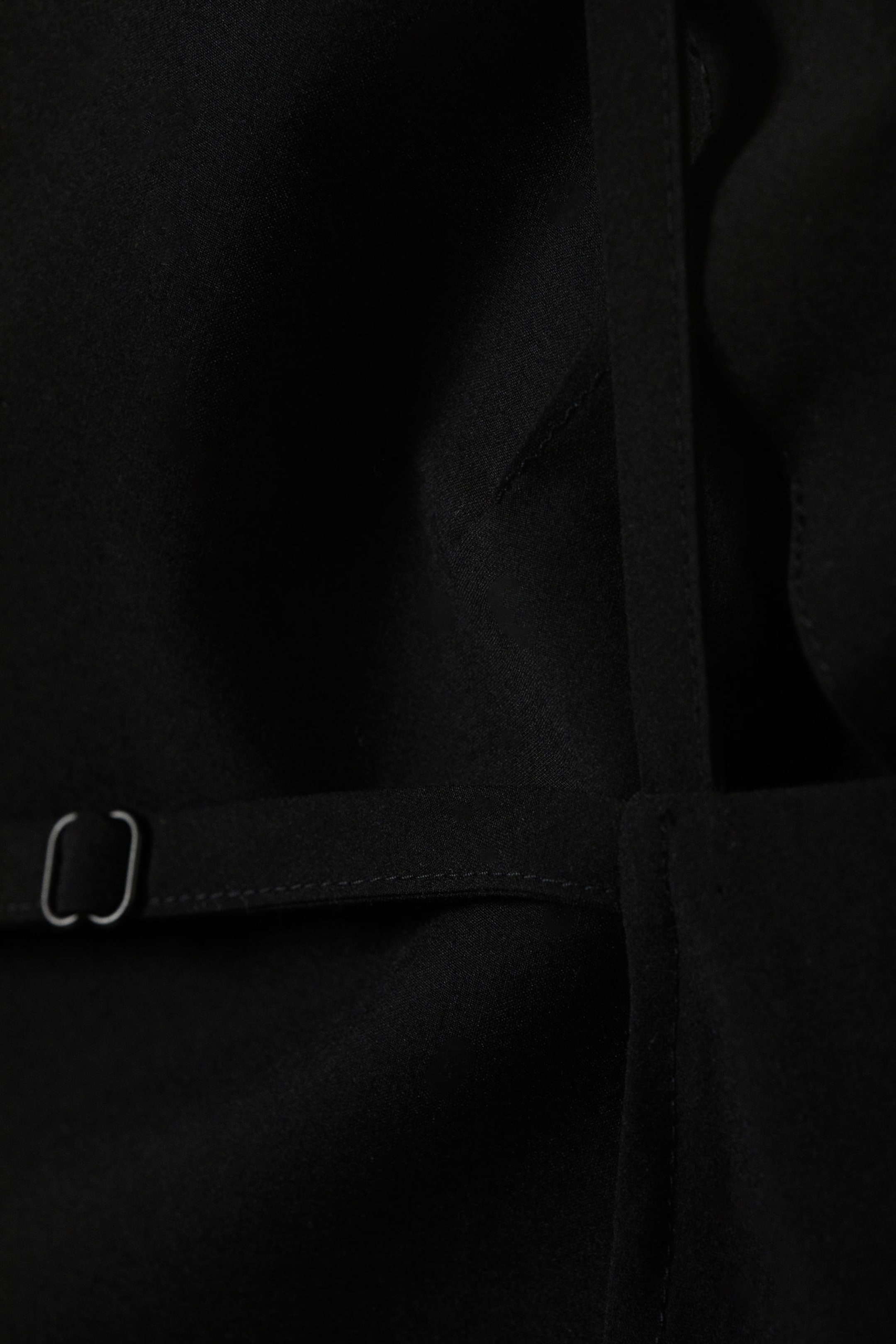 Black - Fleur Suiting Open Back Top - 2
