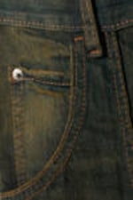 Washed Sulphur - Dark Khaki - Dunno Unisex Low Rise Loose Barrel Leg Jeans - 9