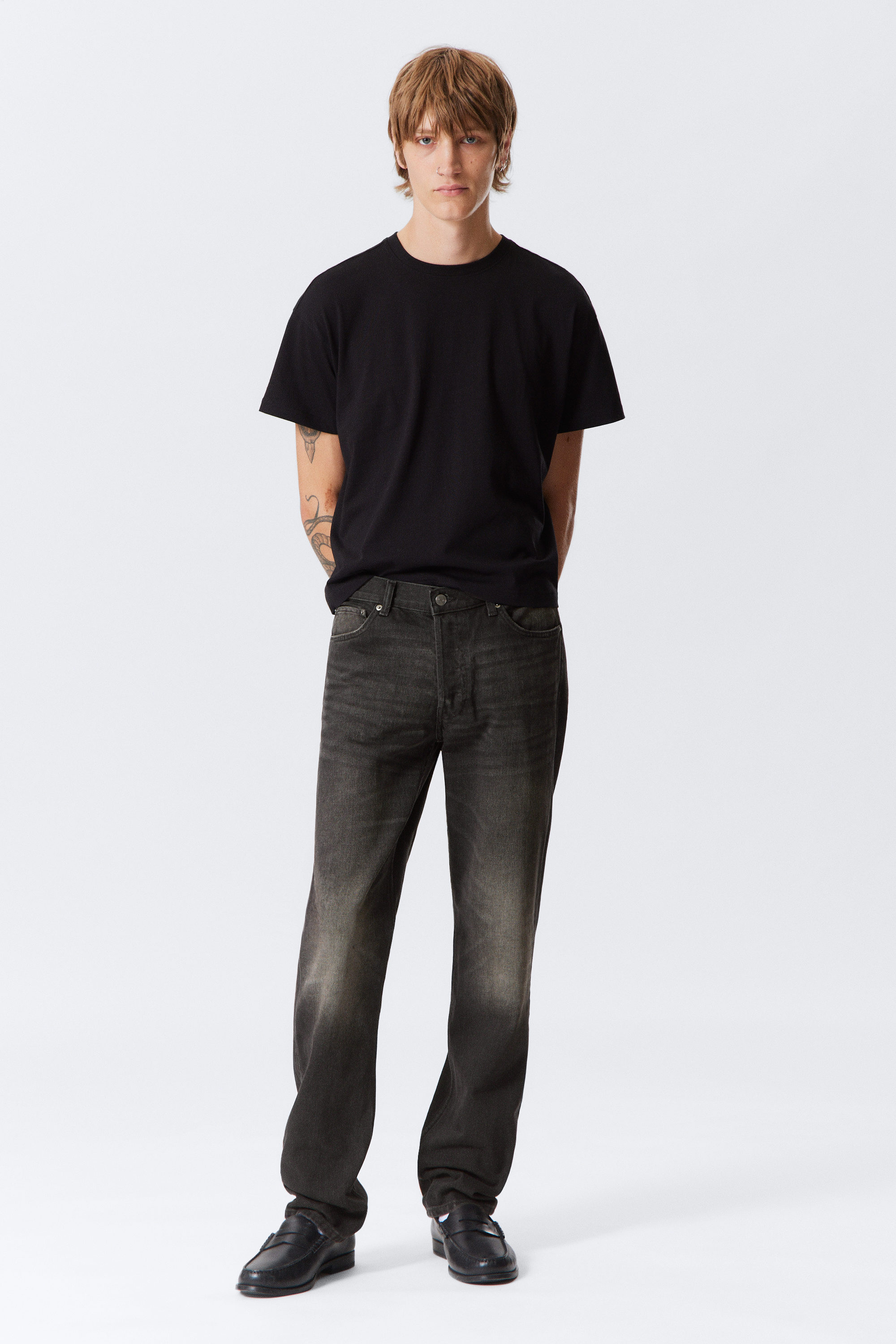 Deep Night - Schwarz - Klean Regular Straight Leg Jeans - 1