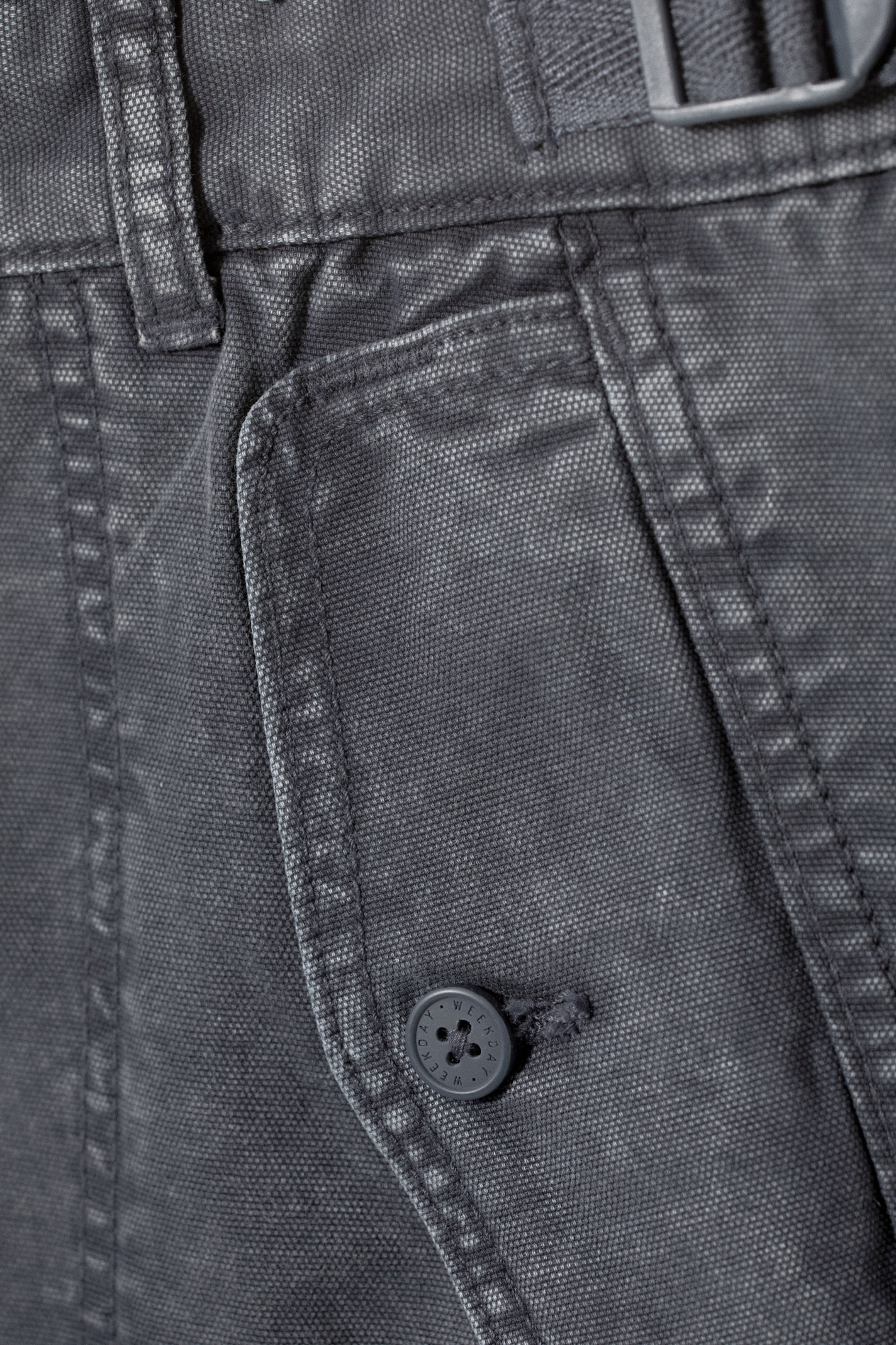 Verwaschenes Grau - Lockere Workwear-Hose Frej - 1