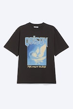 Schwarz - Vögel - Entspanntes T-Shirt mit Grafikdruck - 3