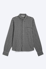 Checked Black/Grey - Structured Long-Sleeved Buttoned Shirt - 4