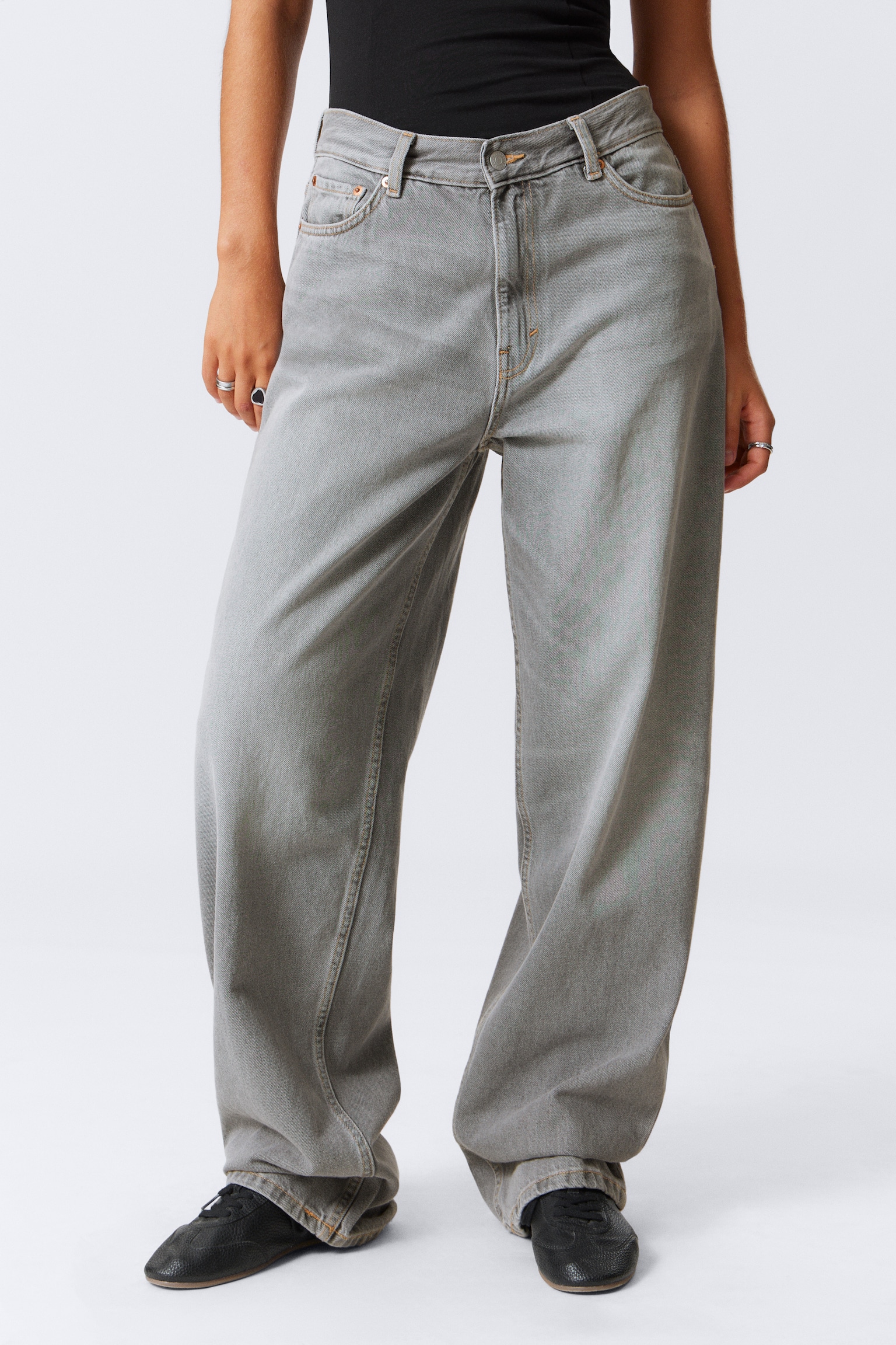 Jeans Rail loose wide leg a vita media - Misty Grey - Light Grey/Deep Ocean Blue - Dark Blue/Tide Blue - Light Blue/Lavaggio blu – Blu scuro/Jackpot Blue - Medium Blue/Current Blue - Dark Blue/Clay Grey - Grey/Ink Black – Nero/Seventeen Blue - Medium Blue - 5