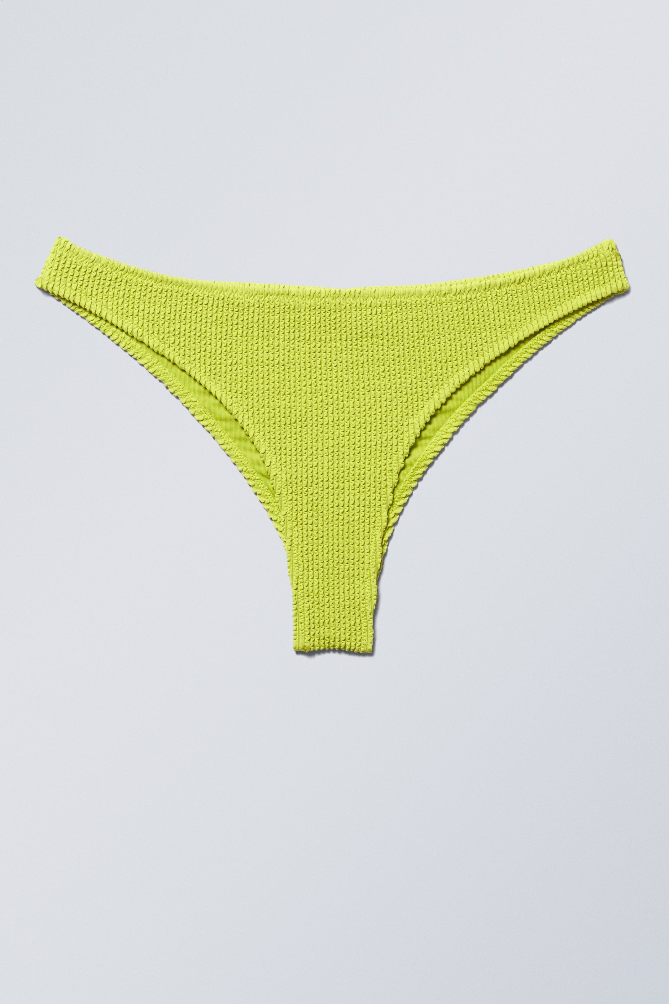 Chartreuse - Bas de bikini brésilien texturé - 0