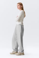 Grijs gemêleerd - Loose Heavyweight Sweatpants - 1