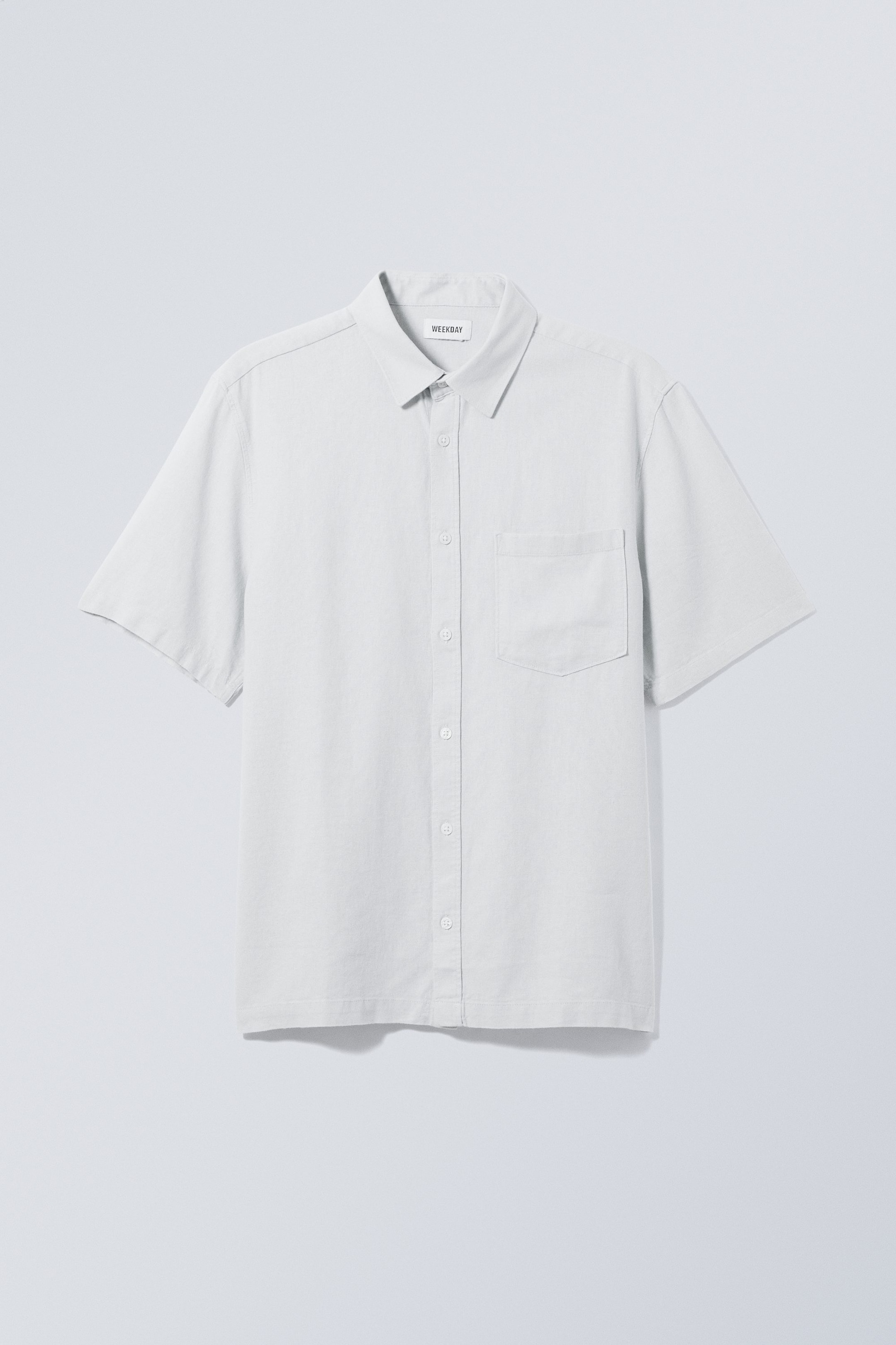 Dusty light blue - Randy Linen Short Sleeve Shirt - 0