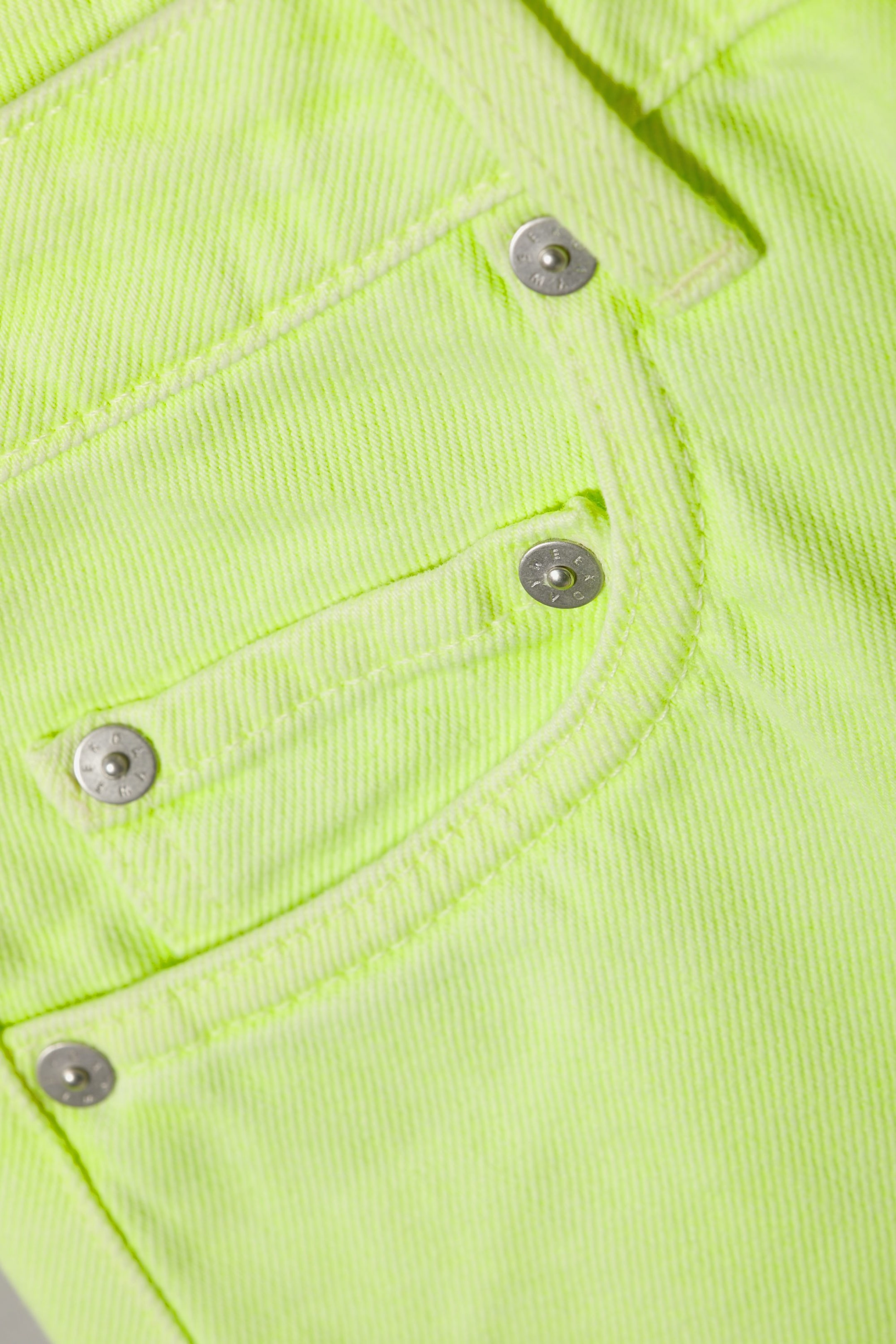 Freaky Green - Rowe Super High Waisted Regular Straight Jeans - 1