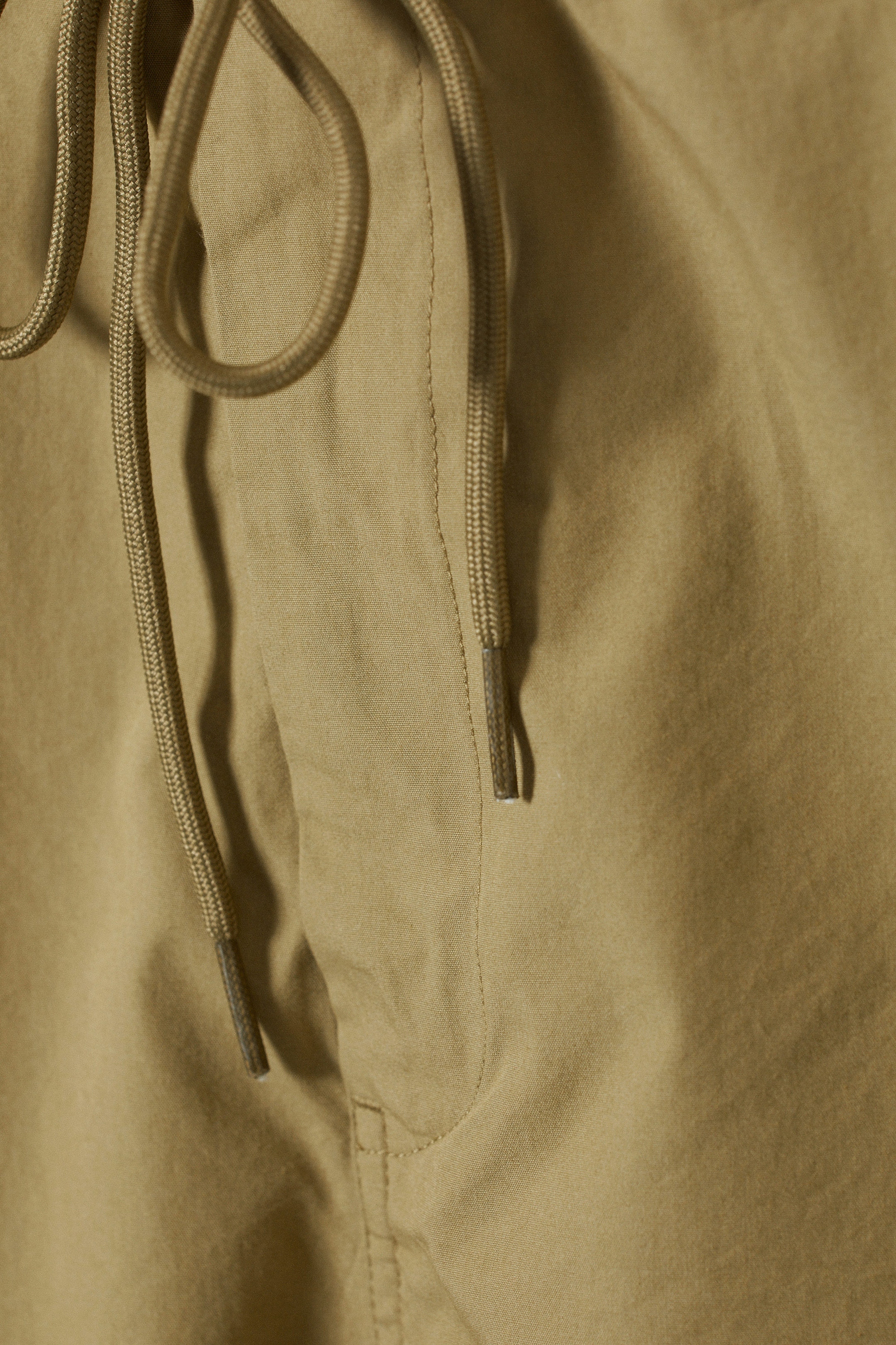 Khaki Green - Parachute Loose Trousers - 1