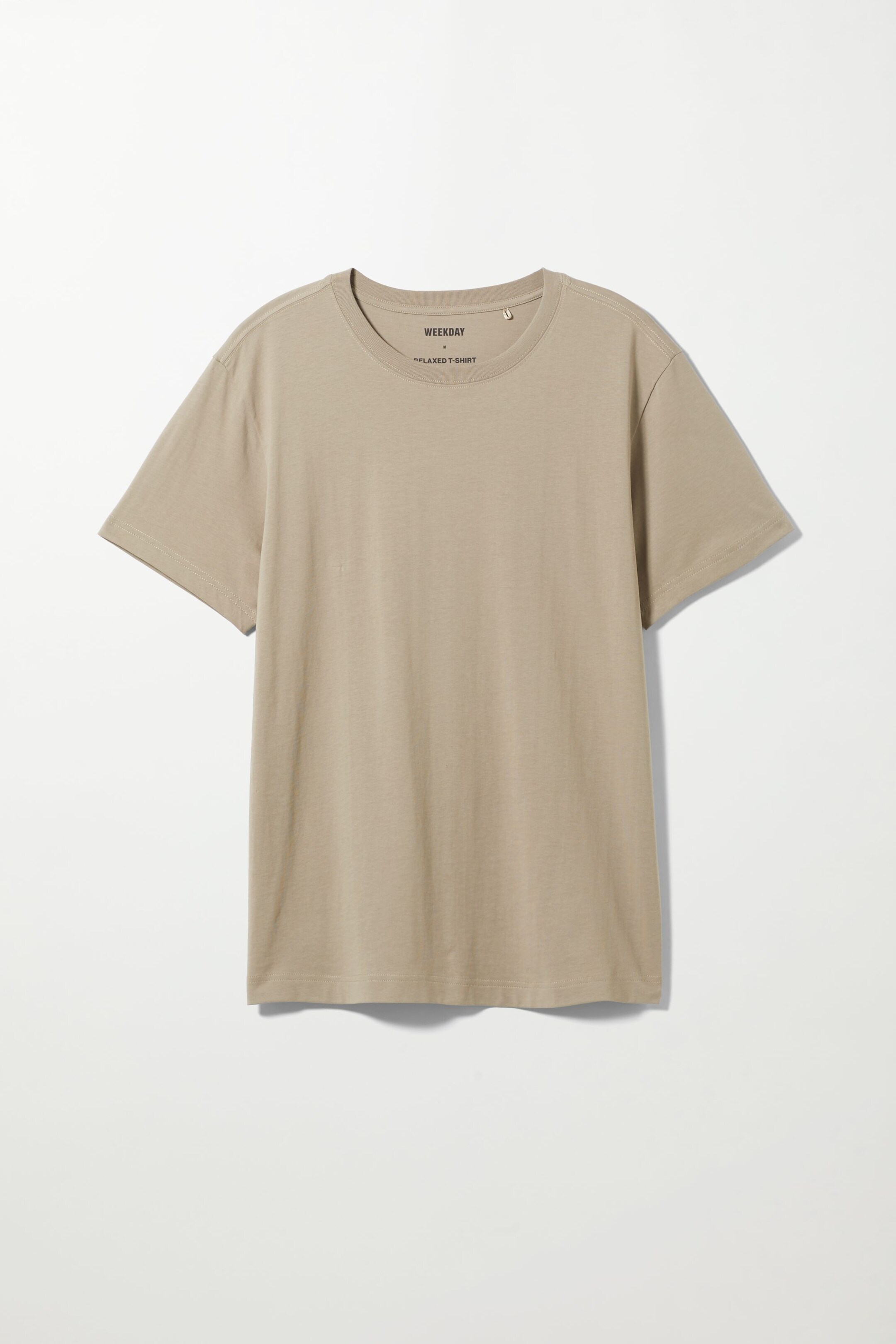 Beige - Relaxed middelzwaar T-shirt - 0
