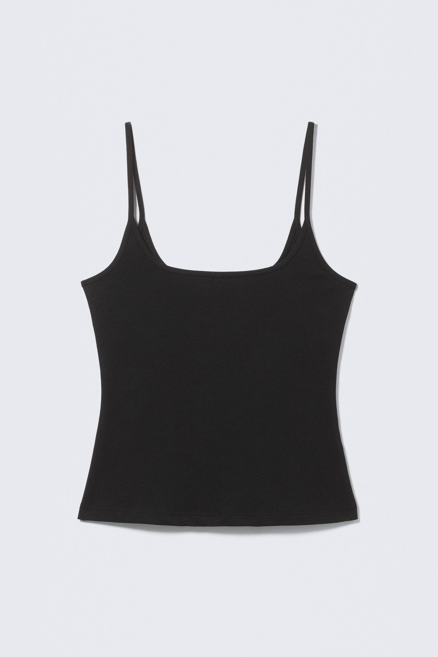 Top de tirantes finos - Negro/Blanco/Raya Rosa/Marrón/Azul/Rosa Multirraya/Marrón oscuro/Gris jaspeado/Rayas blancas y negras - 1
