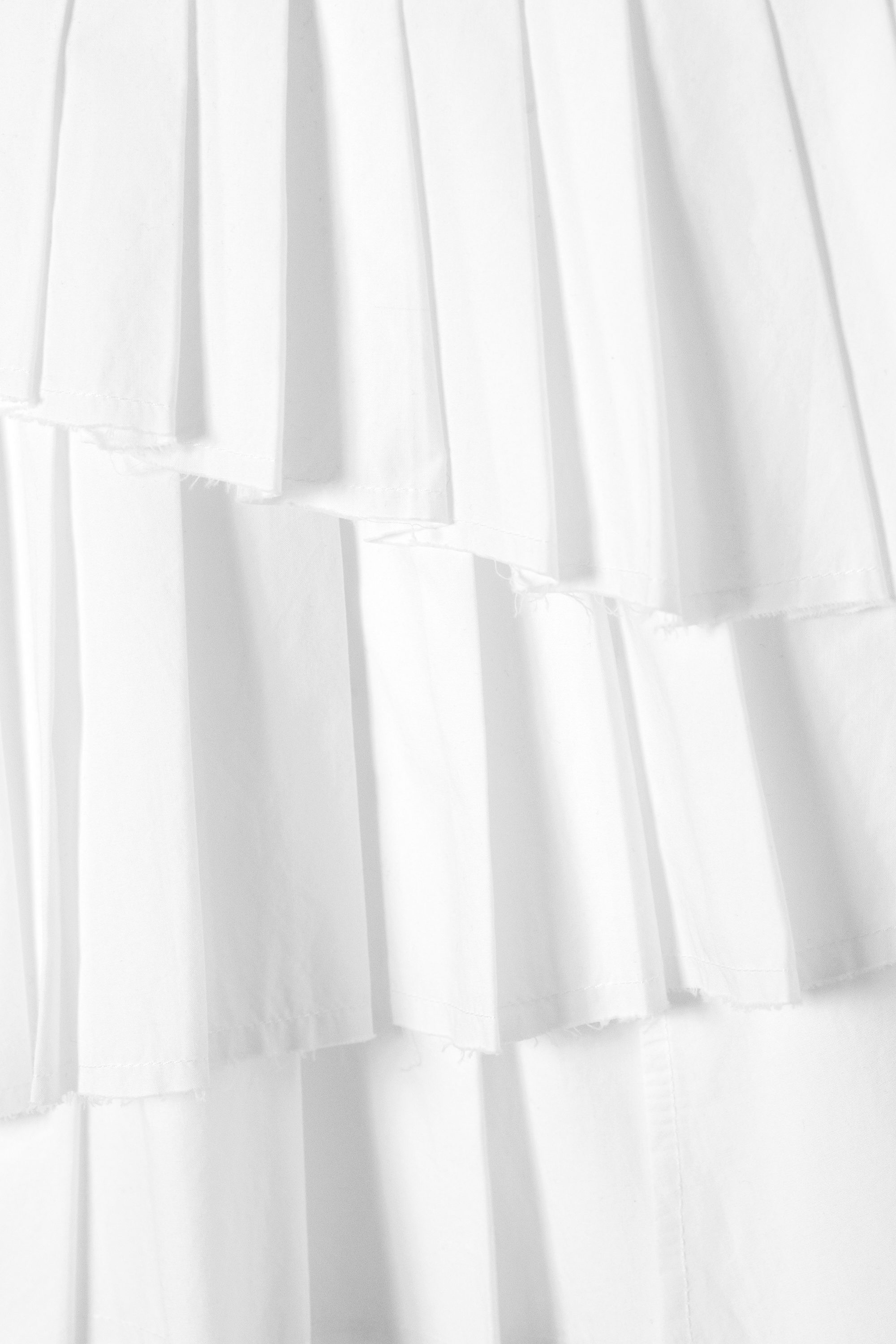 pleated layered mini skirt - White | Weekday WW