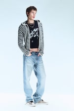 Blue Moon - Hellblau - Anti – Unisex-Jeans mit niedrigem Bund - 1