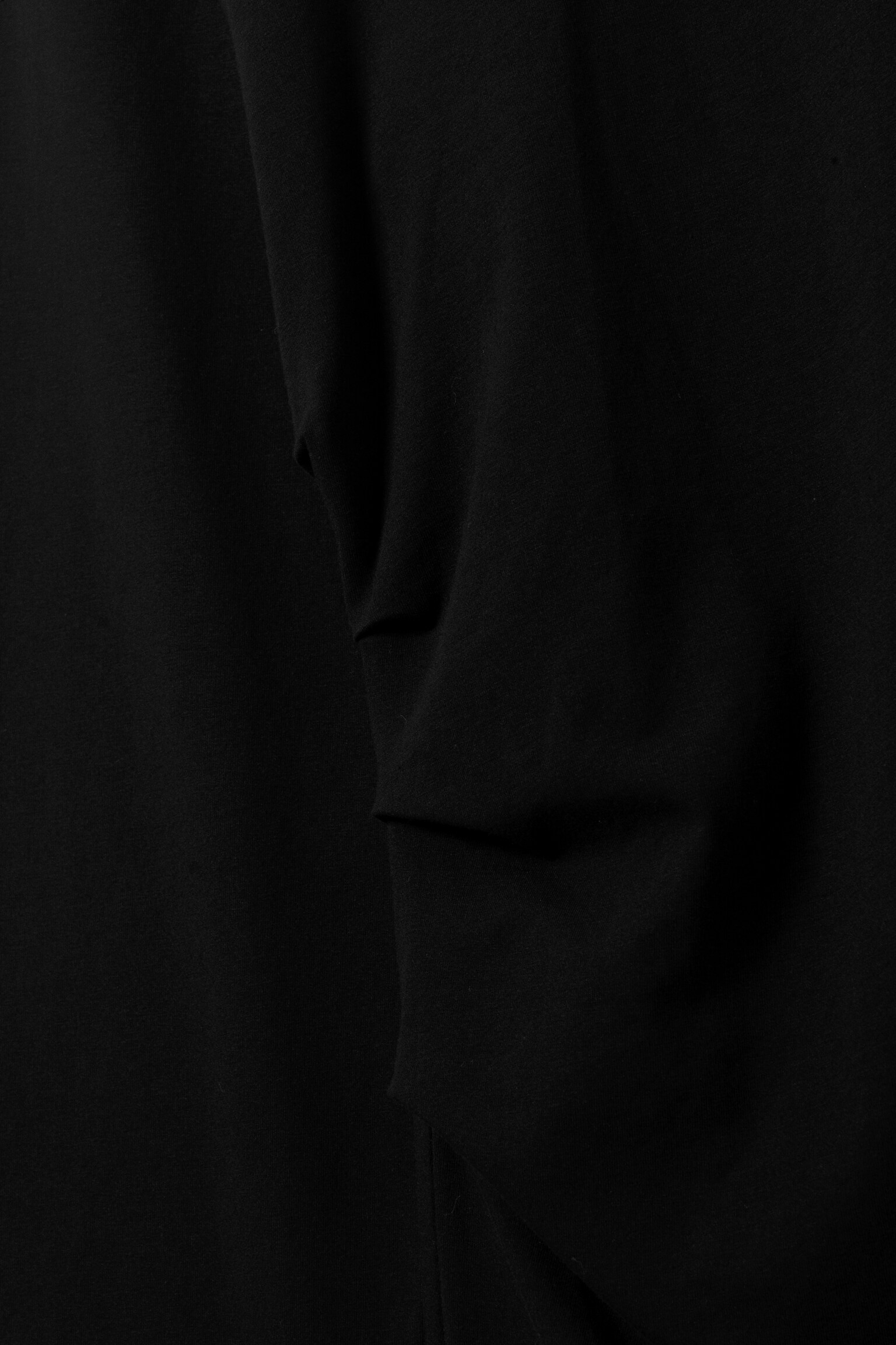 Oversized Long-Sleeved Mini Dress - Black/Grey Melange - 3