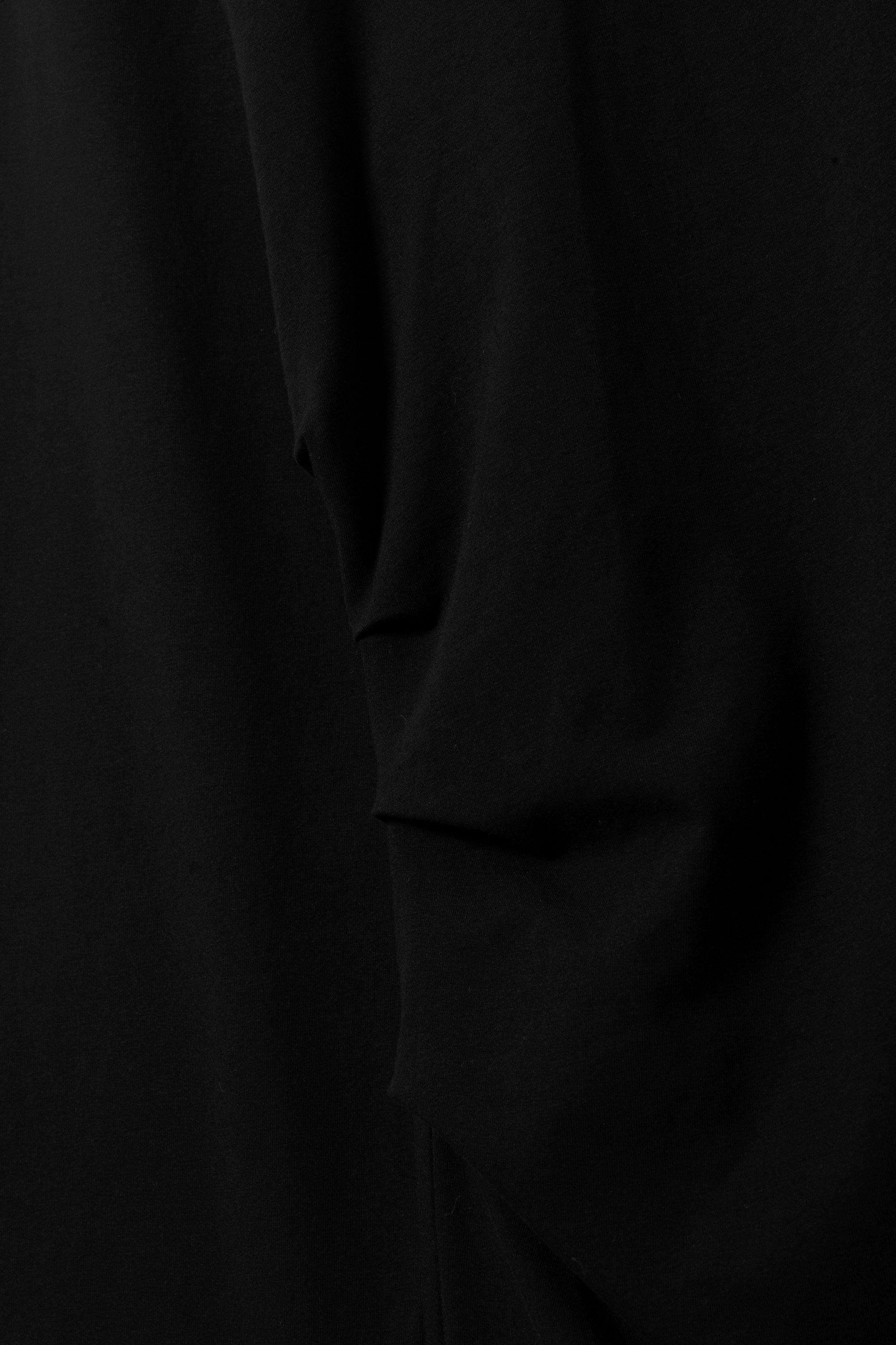 Zwart - Oversized Long-Sleeved Mini Dress - 4