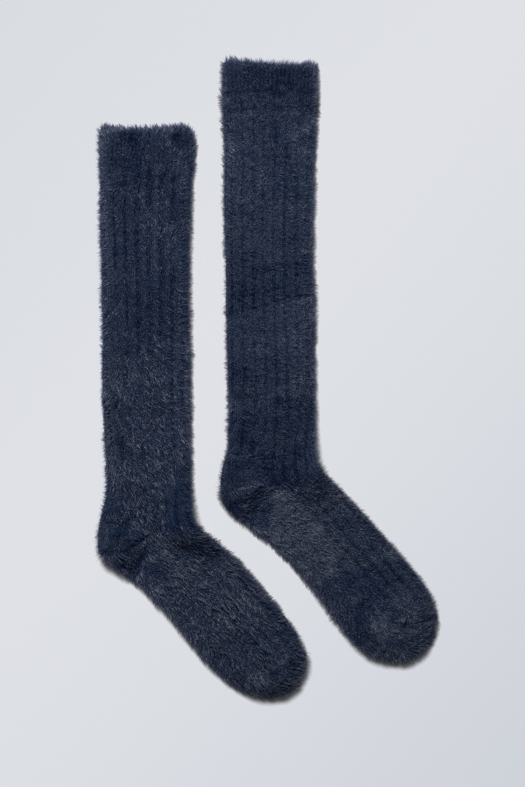 Midnight Blue - Fuzz Hairy Socks - 0