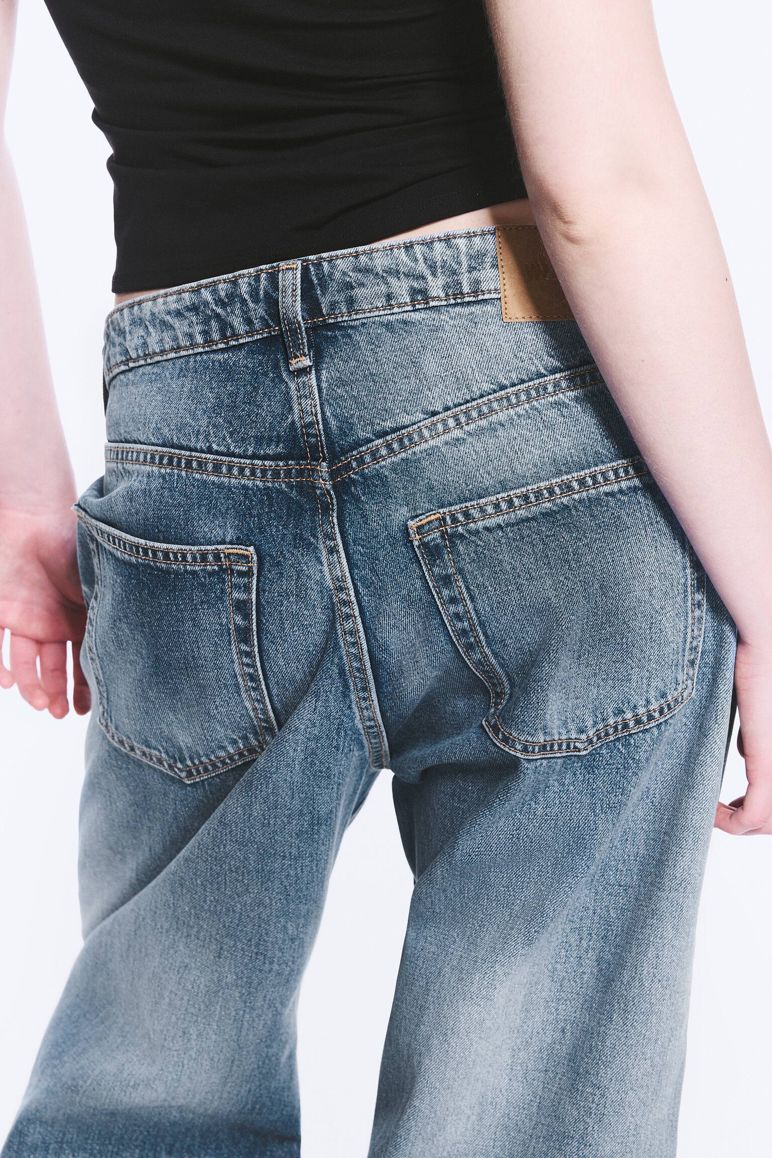 Дънки Missy с ниска талия, свободна права кройка - Сини Коне - Средно Синьо/Broken Blue - Светлосиньо/Синьо изплакване - тъмносиньо/Tuned Black - Черно/Мръсно Бяло - Бяло - 3