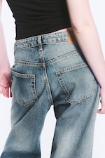 Blue Horses - Medium Blue - Missy Low Rise Loose Straight Leg Jeans - 4